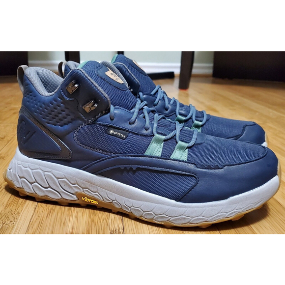 New Balance Men Sz 12 Fresh Foam X Hierro Mid Goretex Blue Hiking Shoes MTHIMCTE - Picture 3 of 15